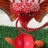 Ganesh T light Holder Orange