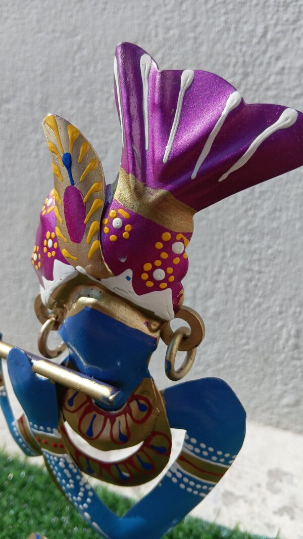 Krishna T light Holder Blue