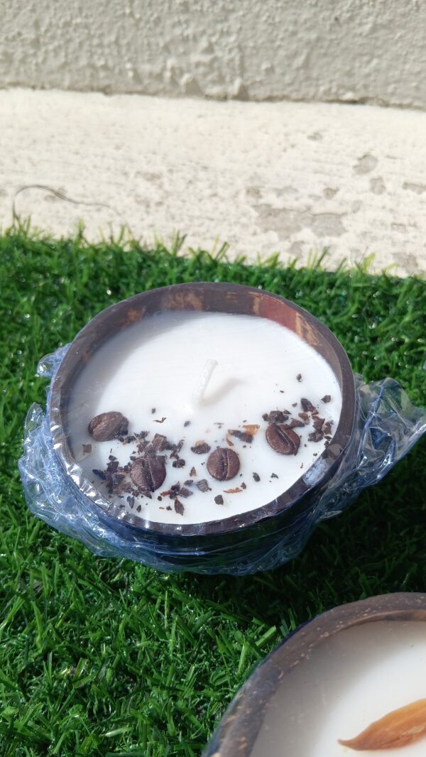 Coconut Shell Spiced Candle Holder