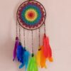 Handmade rainbow dreamcatcher