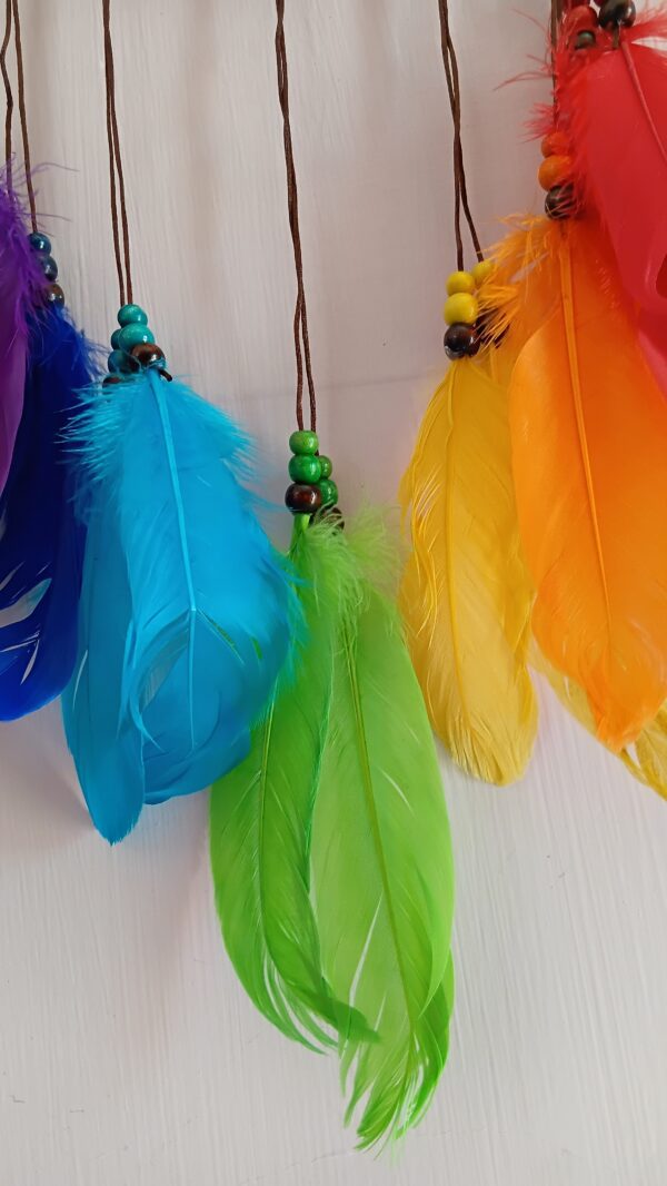 Handmade rainbow dreamcatcher