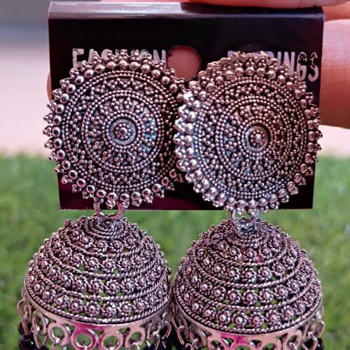 Oxidised Black Jhumka