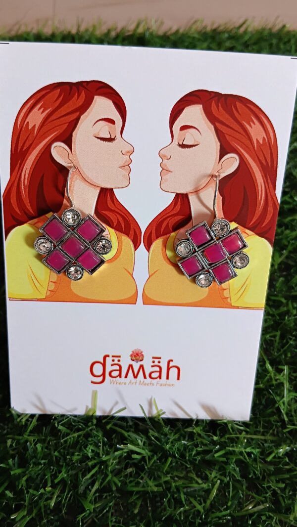 Trendy Colourful Stone Hanging earrings