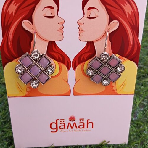 Trendy Colourful Stone Hanging earrings