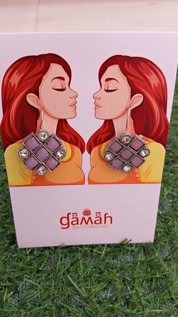 Trendy Colourful Stone Hanging earrings