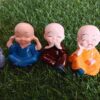 Cute Mini Buddha Monk Idol Statue Set of 4 pieces