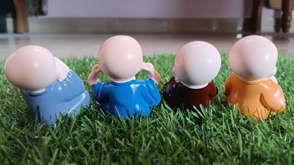 Cute Mini Buddha Monk Idol Statue Set of 4 pieces