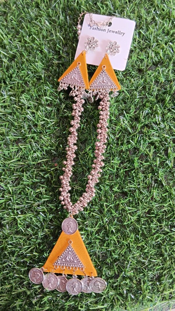 Oxidised Fabric Jewelry Set 