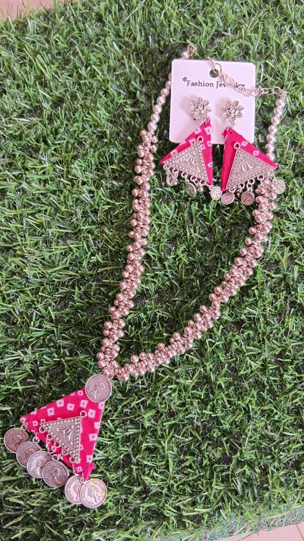 Oxidised Fabric Jewelry Set 