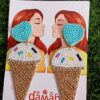 Handmade Beaded Cone Icecream Earrings