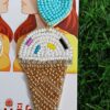 Handmade Beaded Cone Icecream Earrings