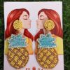 Handmade Beaded Pineapple earrings