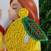 Handmade beaded Mango earrings