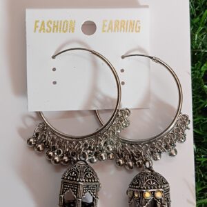 Hanging Hook Earrings Oxidised
