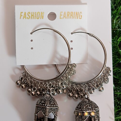 Hanging Hook Earrings Oxidised