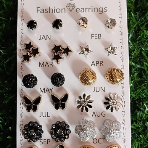 Set of 12 earrings - High Quality