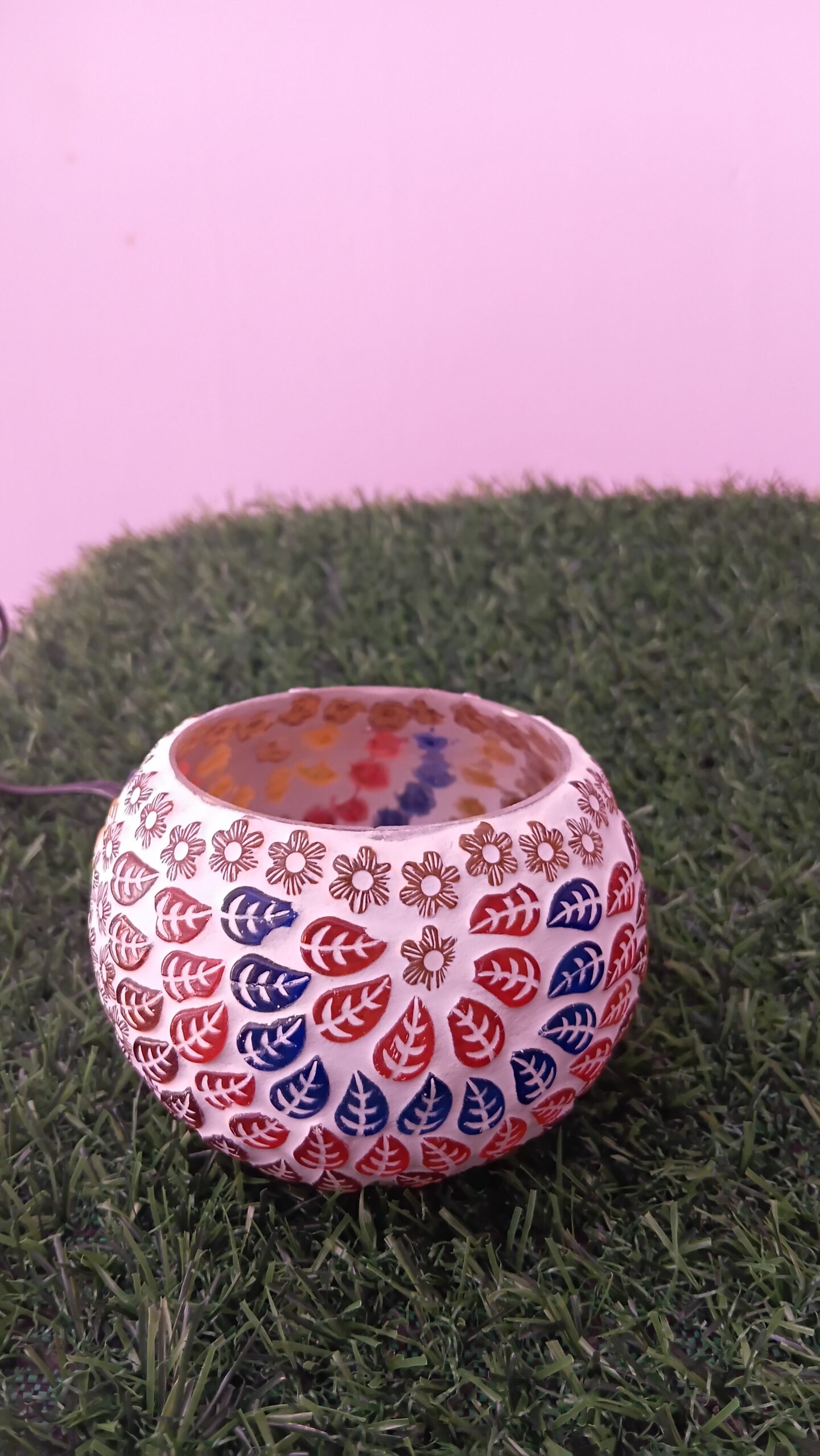 Mosaic Glass LED Tea light - Image 3