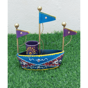Blue Boat Pen Stand