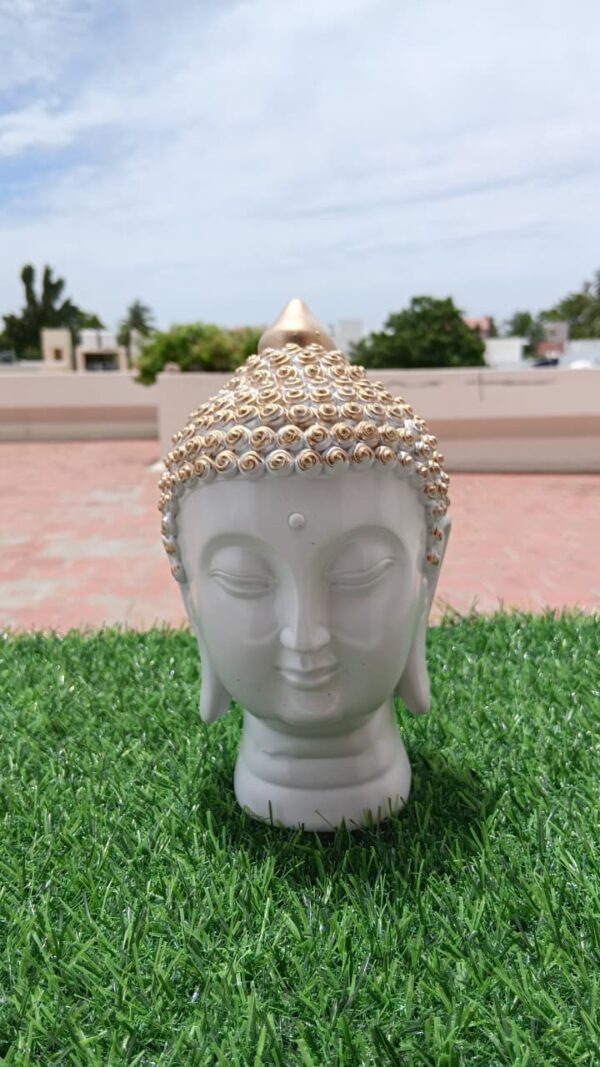 Buddha Face Small White