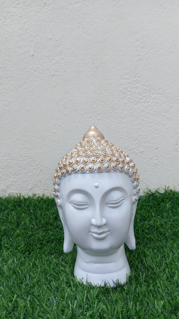 Buddha Face Small White