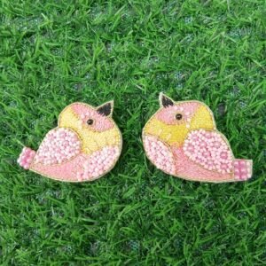 Pink Bird Earring