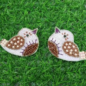 Purple Bird Earring